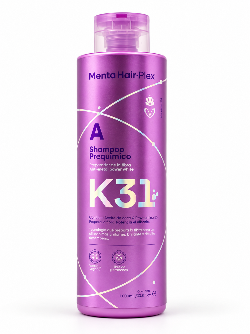 Paso A – Shampoo prequímico K31 con tecnología anti-metal