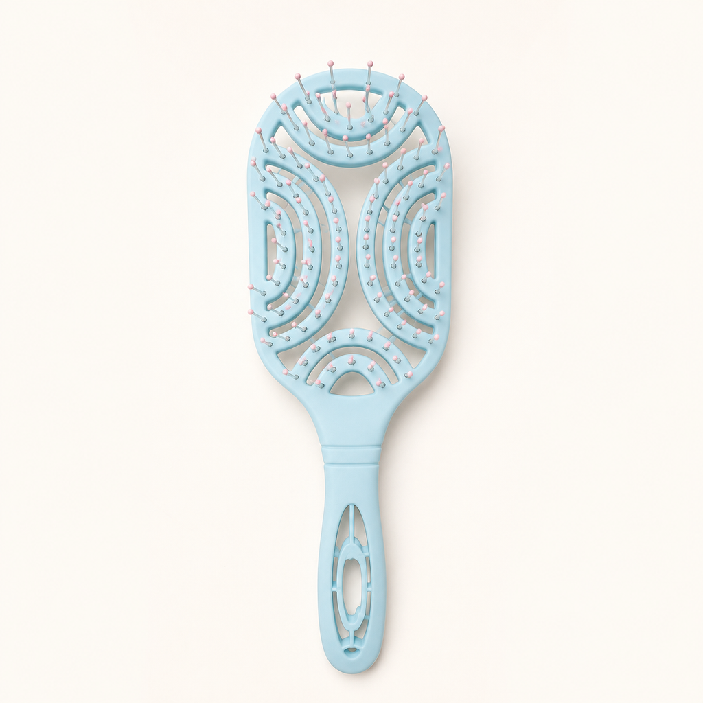 Cepillo Antinudos Suave Flexible para Cabello Frágil
