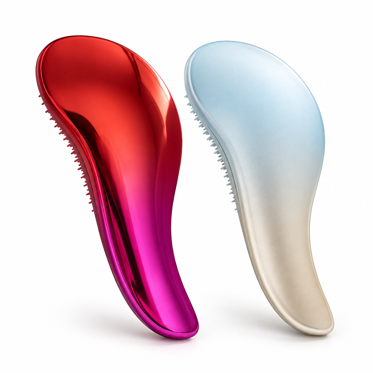 Cepillo Desenredante Anti-Frizz Metalizado