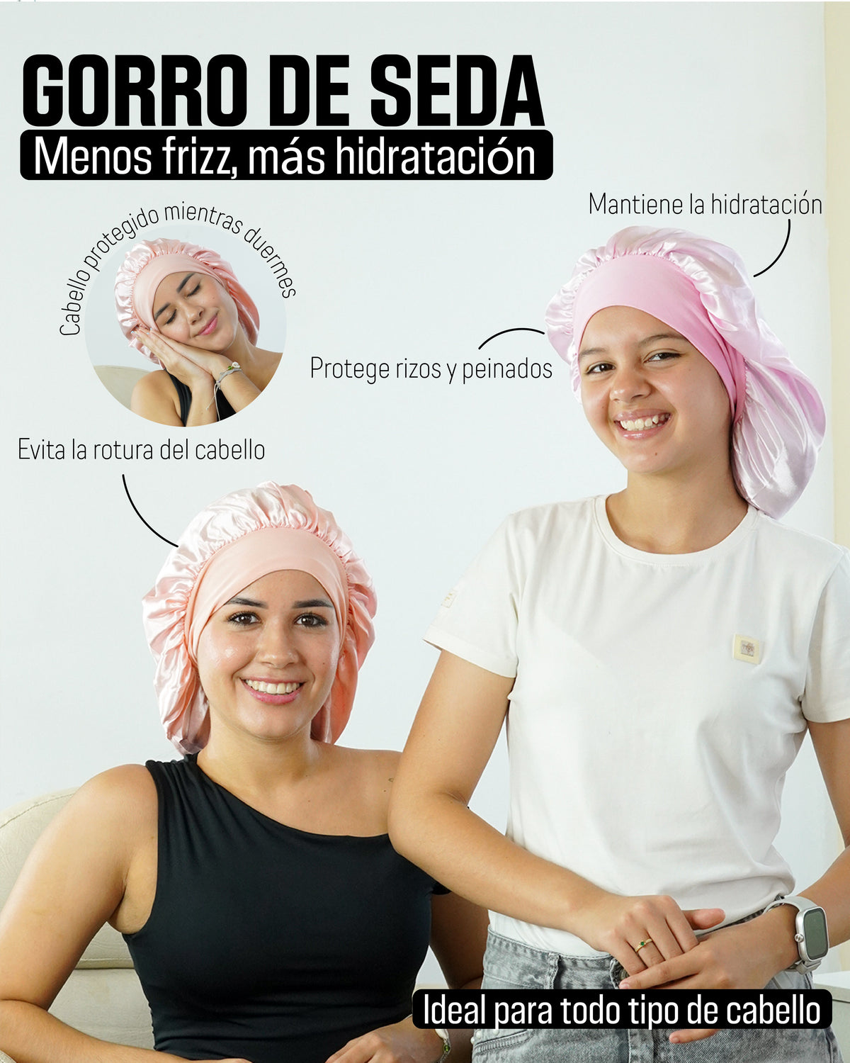 Gorro Anti - frizz de Satín