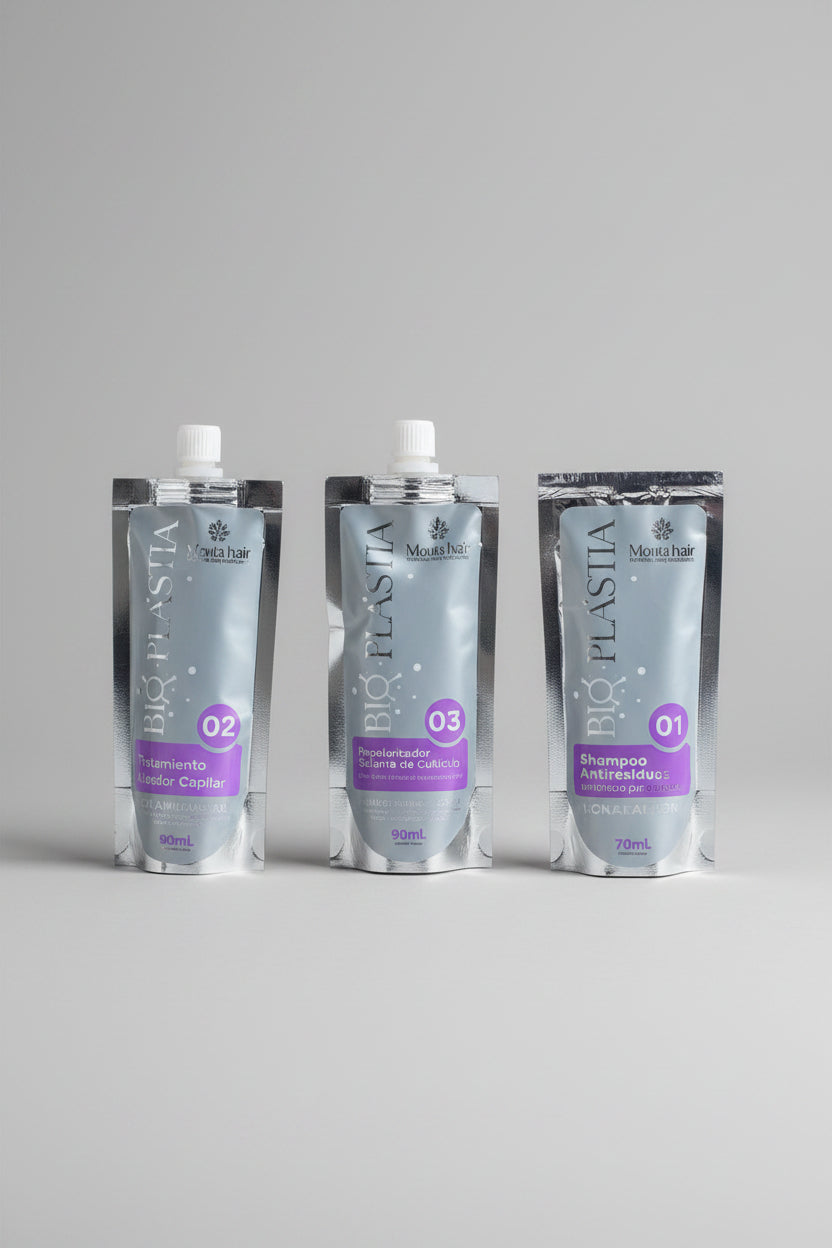 Kit X3 de alisado Bioplastia Profesional Line Refiller X90ml