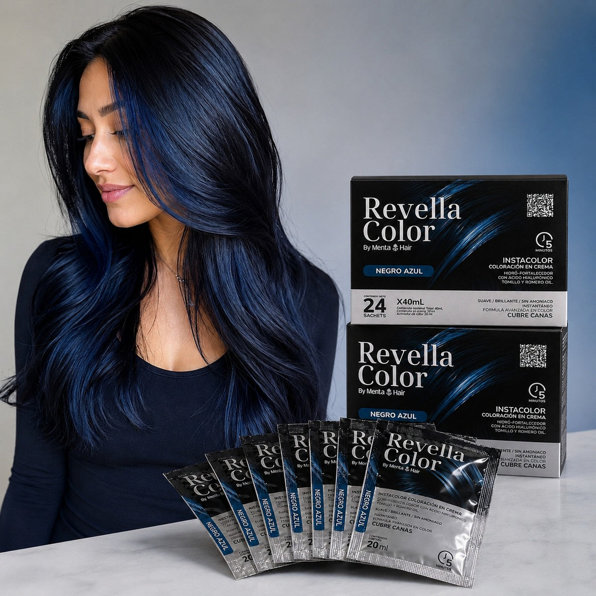 Revella Color Negro Azul X40ml
