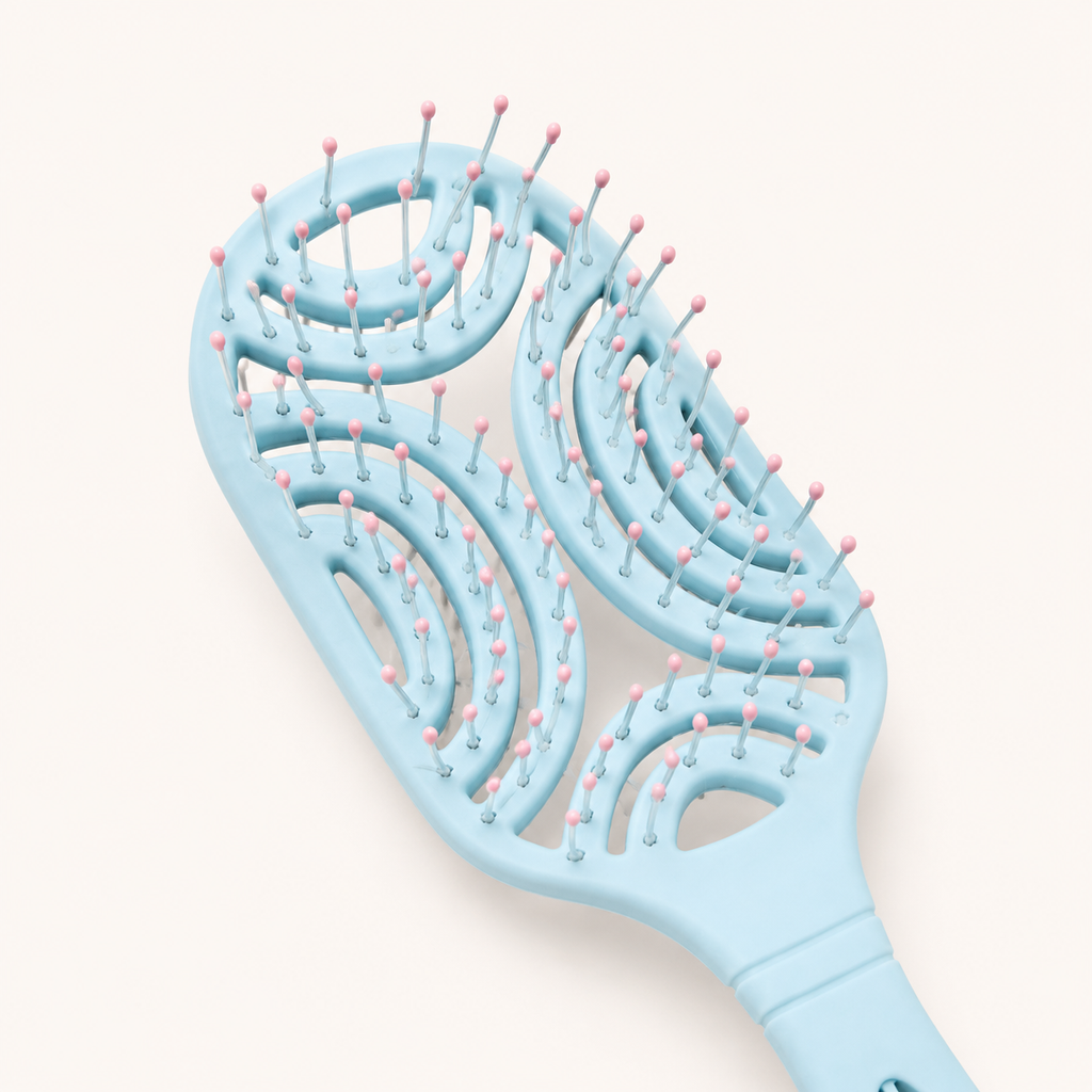 Cepillo Antinudos Suave Flexible para Cabello Frágil
