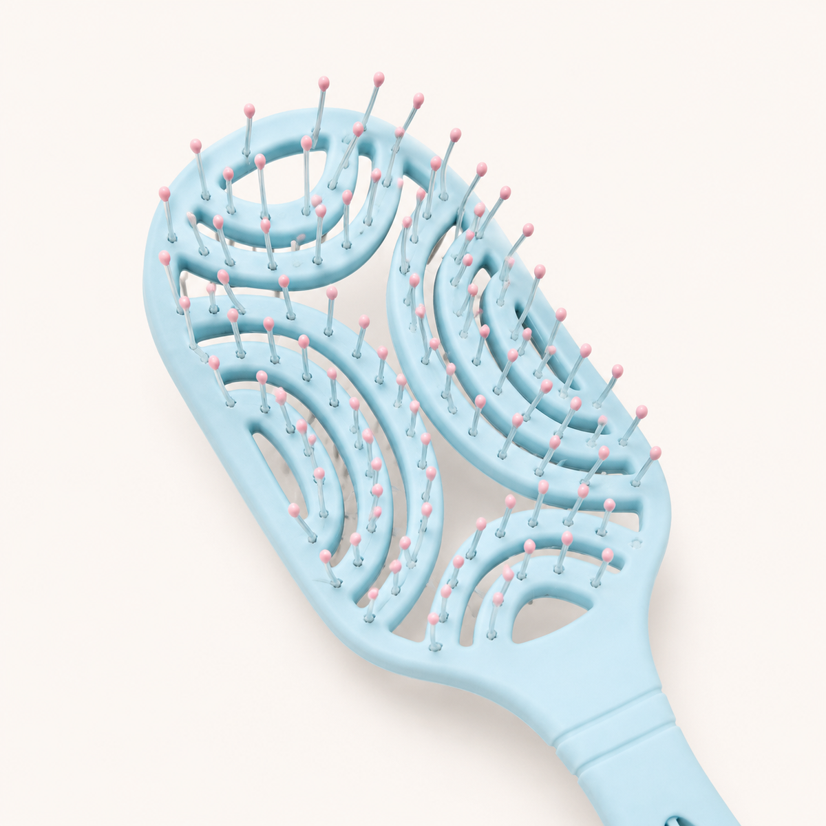Cepillo Antinudos Suave Flexible para Cabello Frágil